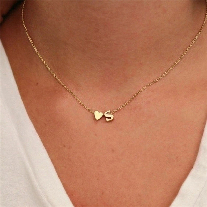 Stainless Steel Titanium Steel 14K Gold Plated Fashion Plating Letter Necklace