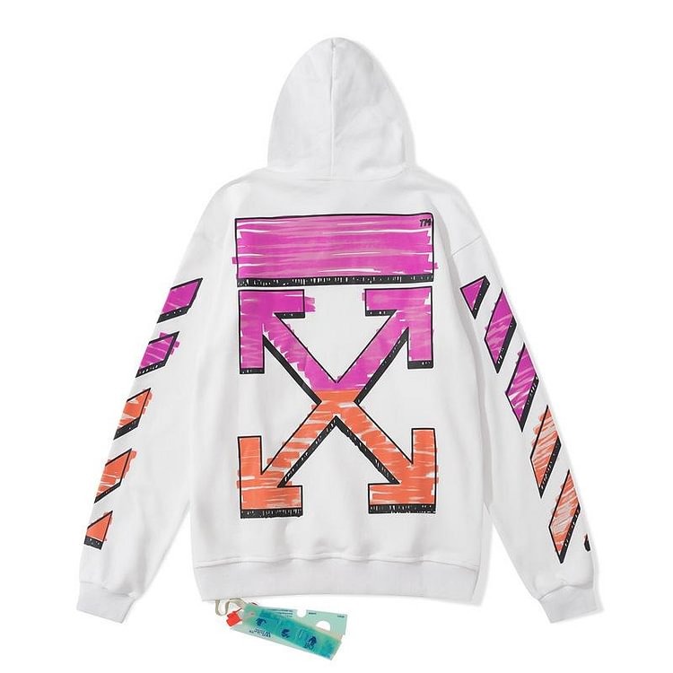 Off White Zipper Hoodie Autumn and Winter Zipper Hoodie Coat