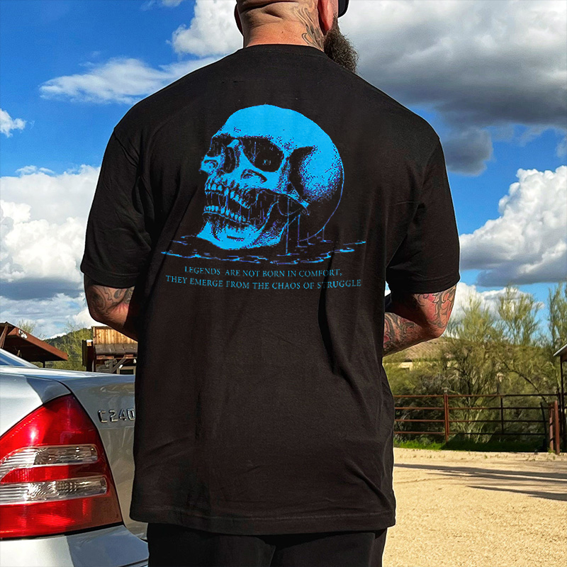 Livereid Legends Are Not Born In Comfort Printed Men's T-shirt - Livereid