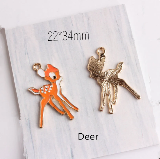 10Pcs Gold Animal Charm,Deer Charms Pendants,Zebra Horse Charm,Seal Charm,Enamel Pendant for DIY Handmade Earring Necklace Jewelry Making