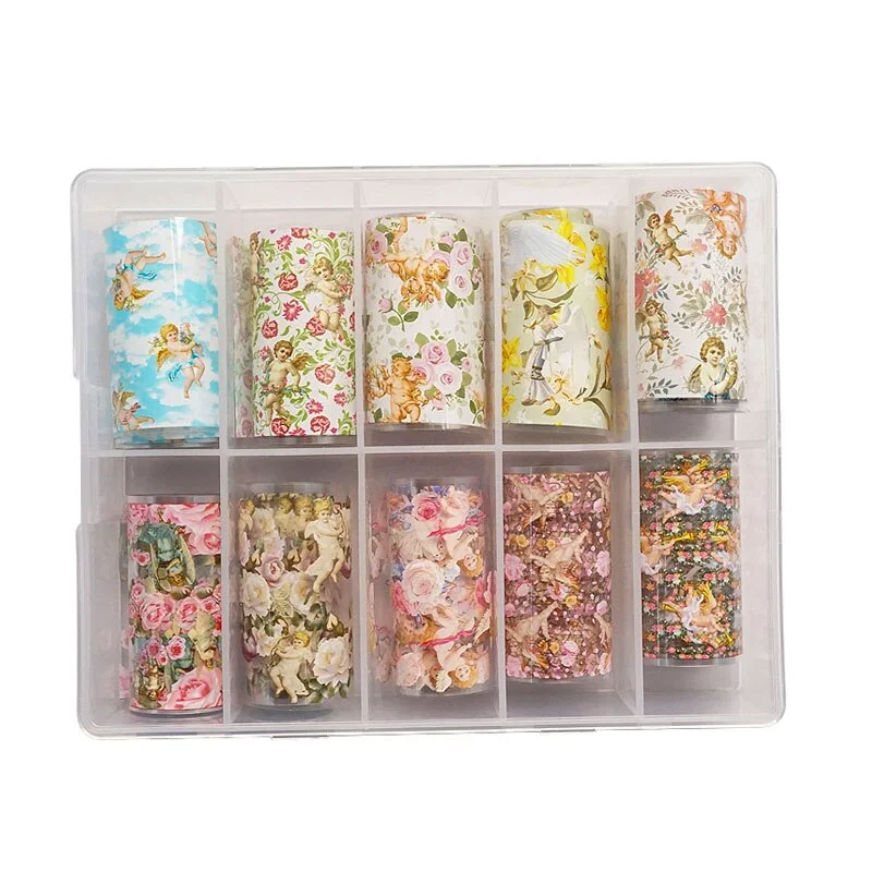 Flower Nail Sticker Wraps Slider Water Transfer Decal Foils Foil Nail Art Decoration Acrylic Manicure Tool-Nail Inspo