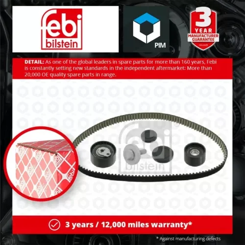 Timing Belt Kit fits VAUXHALL VIVARO X83 2.0 01 to 14 Set 093160243 4410546 Febi Parts