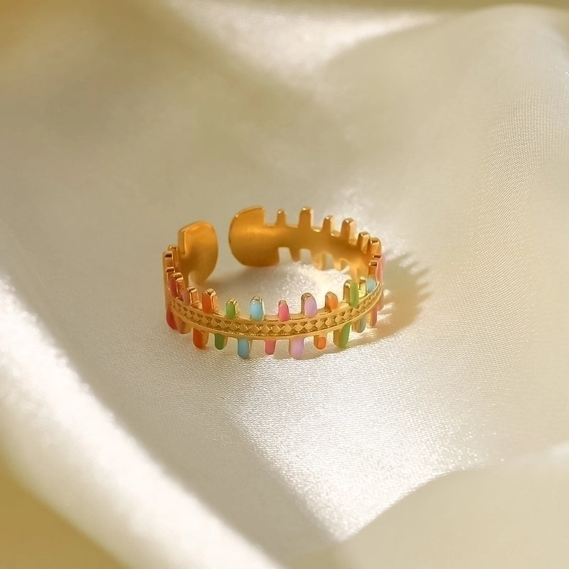 Fashion Geometric Stainless Steel Open Ring Plating Stainless Steel Rings