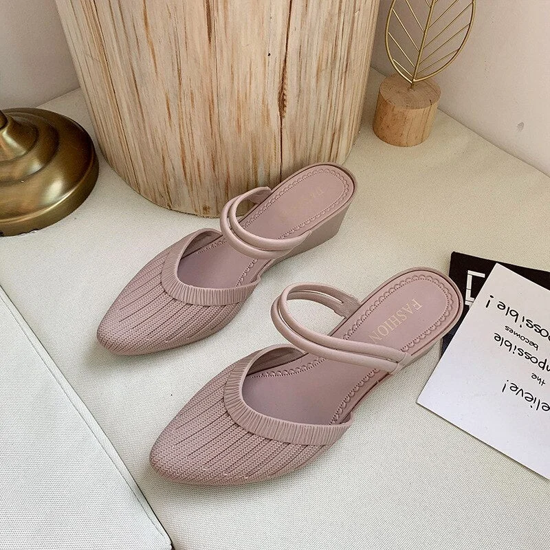 2021 Women Outdoor Wedge Slippers Summer Women Sandals  Ladies Casual Sandalias Fashion Beach Shoes Flip Flops Zapados Mujer