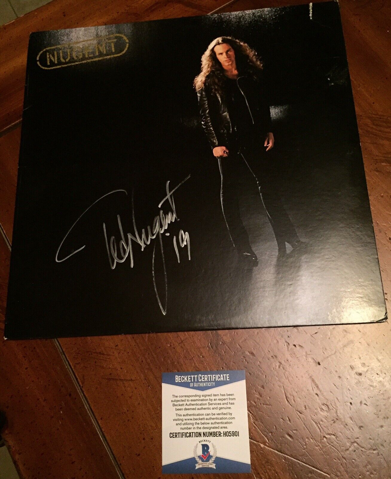 Ted Nuggent Signed Vinyl Beckett Coa