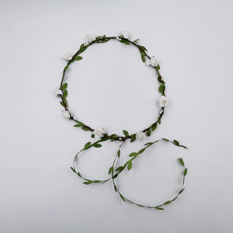 Women’s Vacation Bridal Classic Style Leaf Cloth Tassel Flowers Hair Band