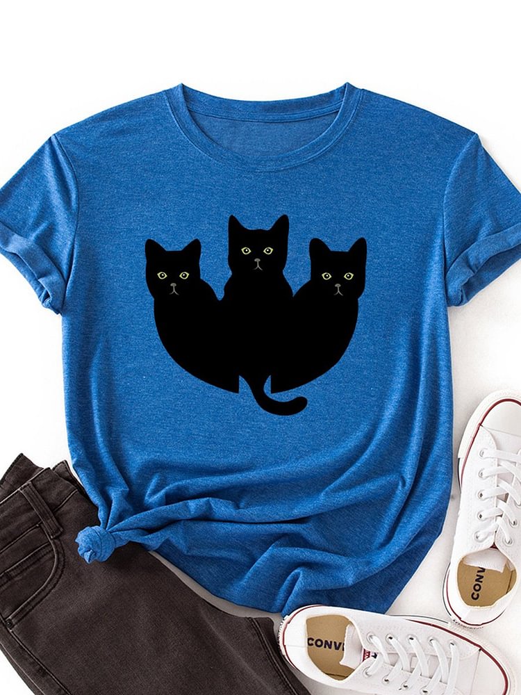 Bestdealfriday Three Black Cat Women's T-Shirt