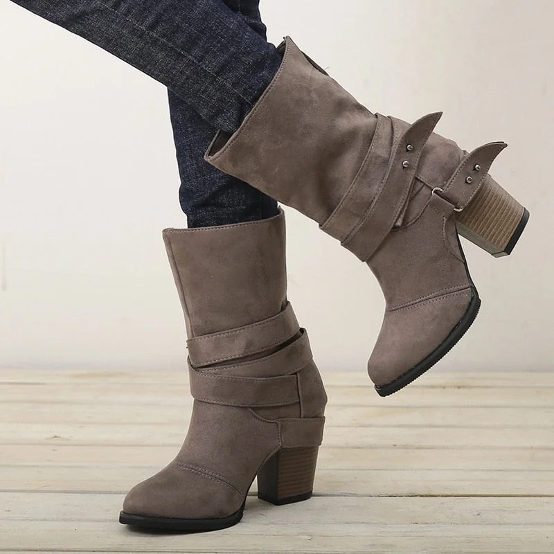 Roman Style Ankle Boots For Women Round Toe Zipper Warm Boots Velvet Band Decoration Footwear For Winter