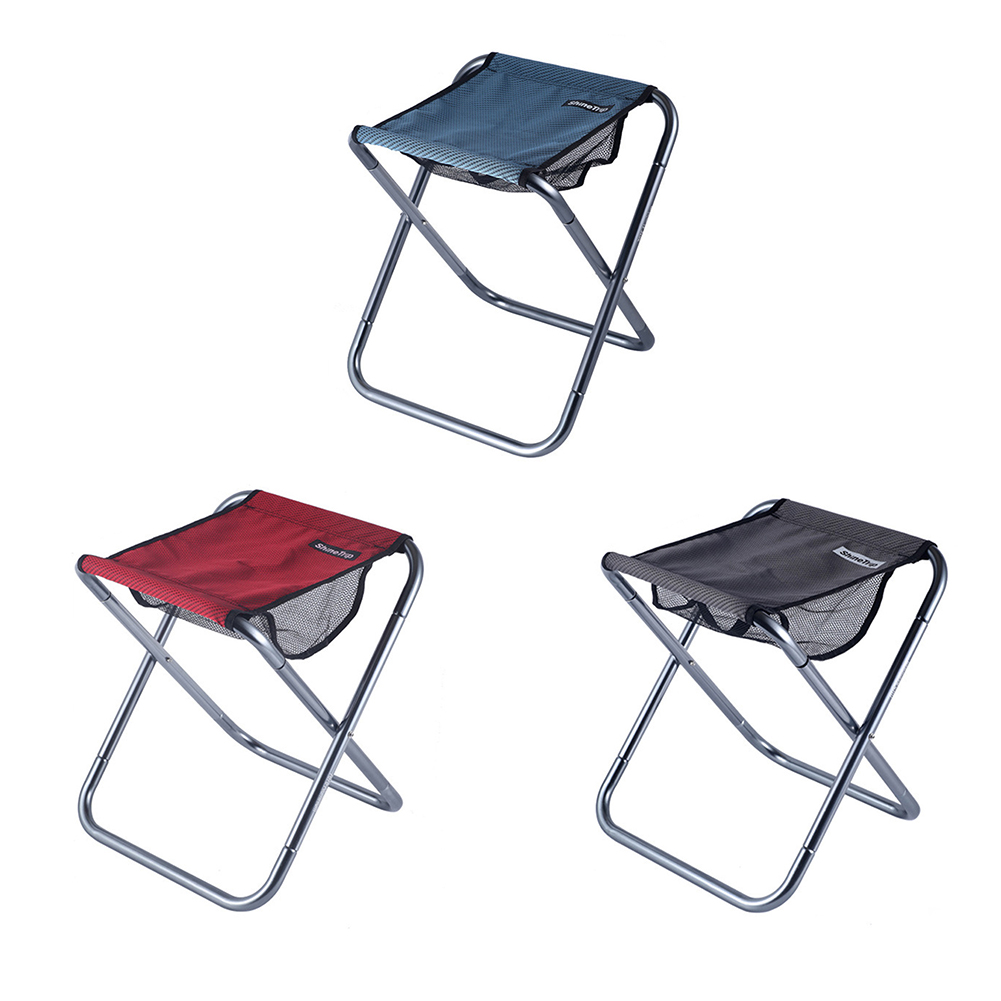 

Portable Folding Stool Extra Large Aluminum Alloy Train Chair Fishing Seat, Red, 501 Original