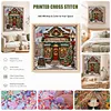 Xmas Shop 11CT 3 Strands DIY Stamped Cross Stitch Kit for Adults 45x45cm tapestrymarket