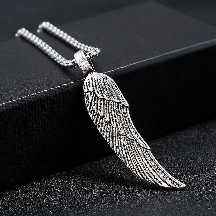 BrosWear Men's Fashion Feather Necklace Pendant