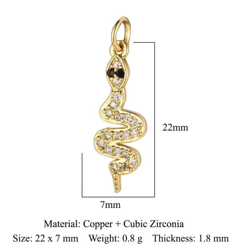 3 Pieces Copper Zircon 18K Gold Plated Dolphin Butterfly