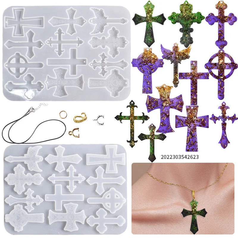 Cross Necklace Pendant Resin Mold