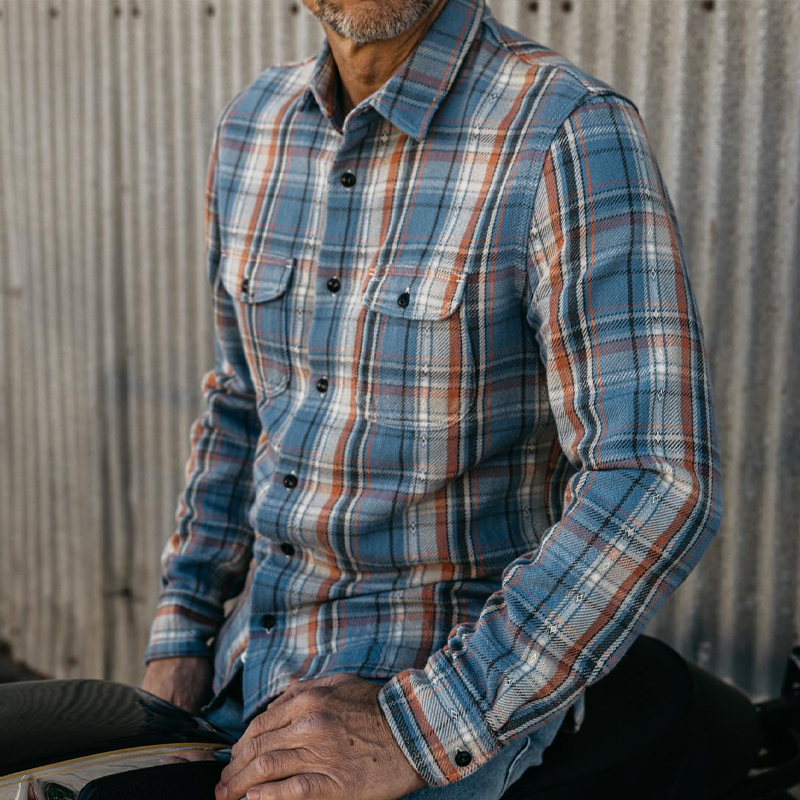 Men's Vintage Check Flannel Shirt