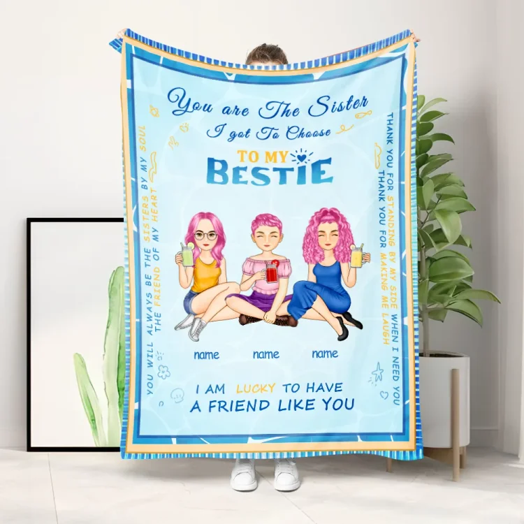 Custom Personalized Blanket-You Are My Best Friend- Gift For Sister