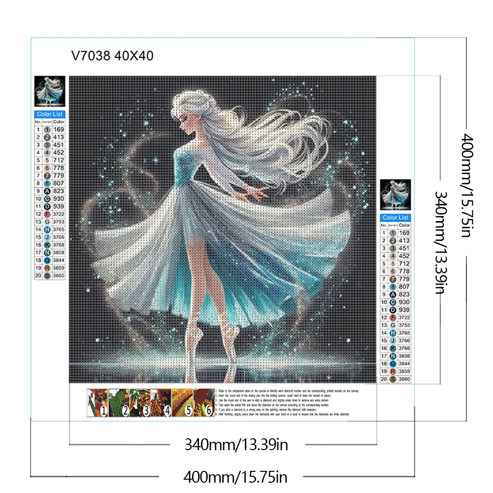 Diamond Painting - Full Round Drill - Princess Elsa(Canvas|40*40cm)