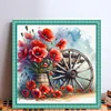 Cartwheel Poppy-18CT Stamped Cross Stitch 25*25cm/9.84*9.84in
