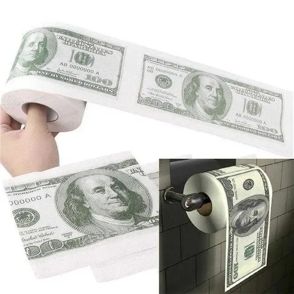 New Car One Hundred Dollar Bill Money Roll Tissue Soft Napkin Toilet Living Room Bedroom Kitchen Paper