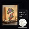 (25x25cm)DIY Pearl Painting Xmas Framed Handmade Pearl Material Art Kit Living Room Decor