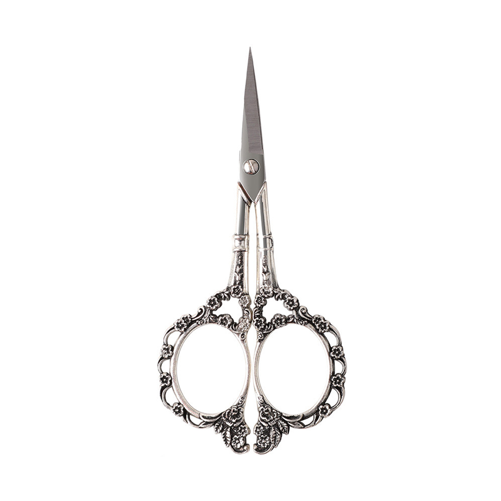 Vintage Stainless Steel Tailor Cross Stitch Scissors Sewing Cutter (Silver)