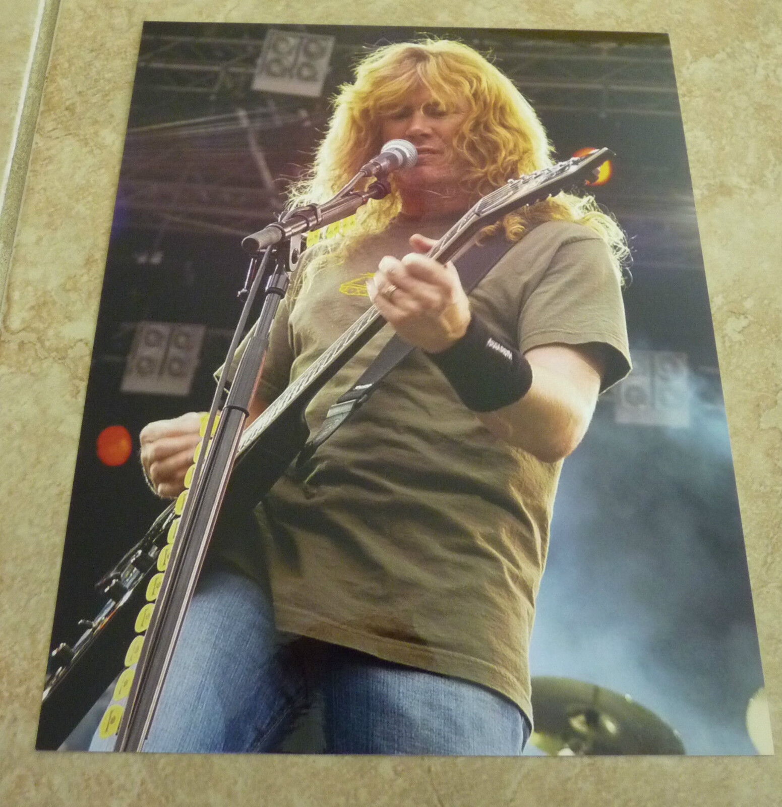 Megadeth Dave Mustaine Live Color 8x10 Promo Photo Poster painting