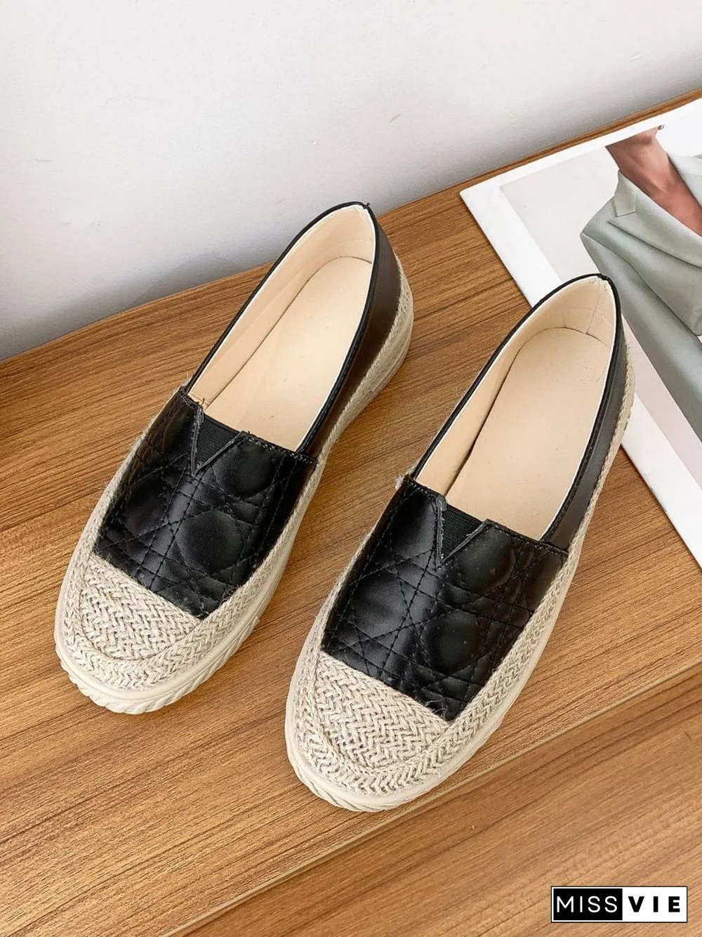 Breathable Lightweight Woven Platform Fisherman's Shoes