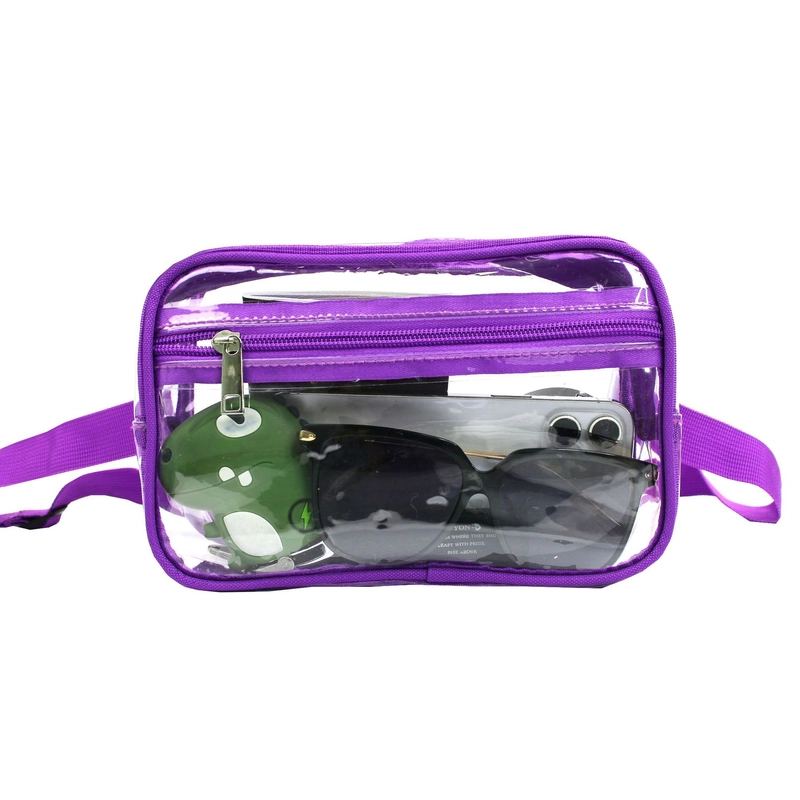 Transparent Waist Bag Men’s And Women’s Stadium Approved Belt Bag With Adjustable Shoulder Strap, Suitable For Holiday Game Travel