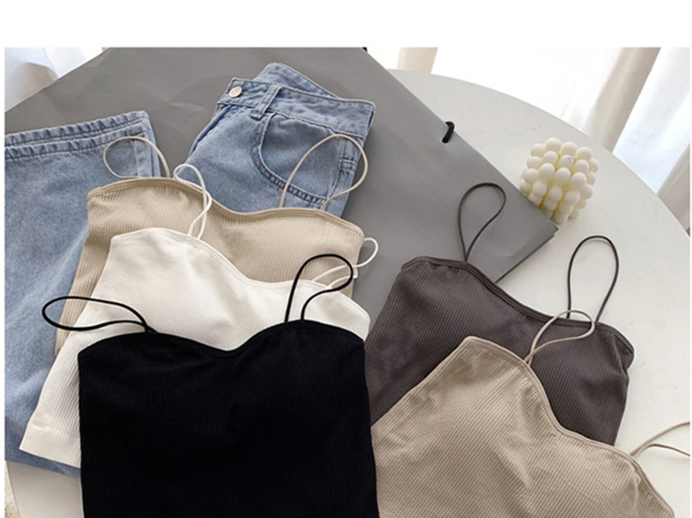 Ootddress Women Spaghetti Strap Tank Top Summer Casual Basic Sleeveless White Corset Top Streetwear Short Ribbed Knit Vest 2025
