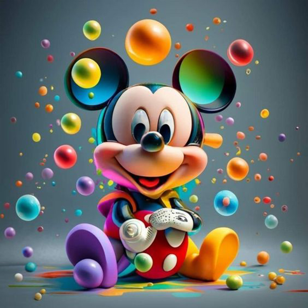 Mickey and Minnie Mouse 40*40cm (canvas) full round drill diamond painting