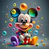 (Multi-Style) Disney Mickey Minnie-Full Round Diamond Painting 30*30cm