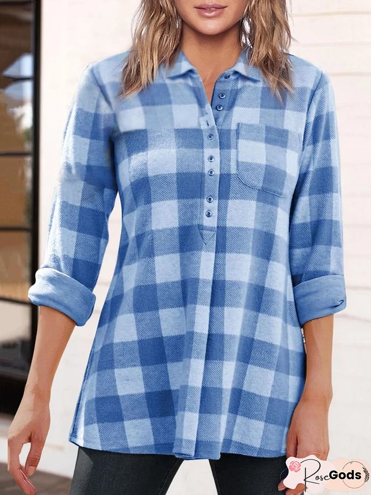 Casual Check Long Sleeve Shirt