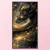 Black Dragon-14CT Stamped Cross Stitch 40*75cm/15.75*29.53in (Big Size)