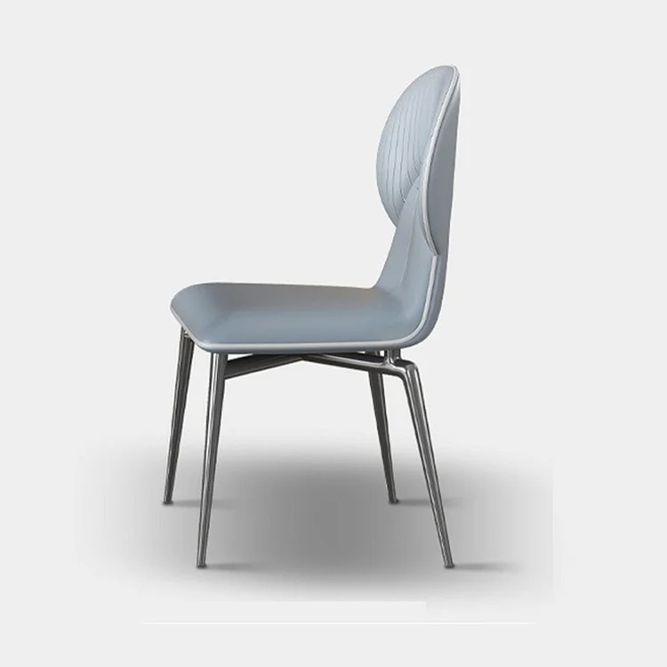 Homemys Modern Upholstered Dining Chair With Stainless Steel Legs