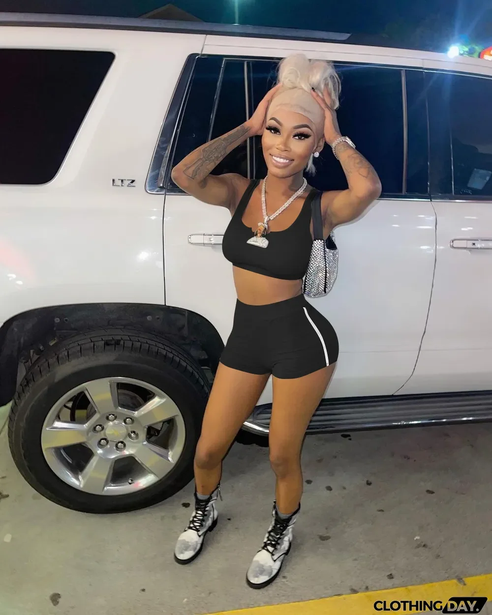 Sports Tank Top And Shorts Two Piece Sets