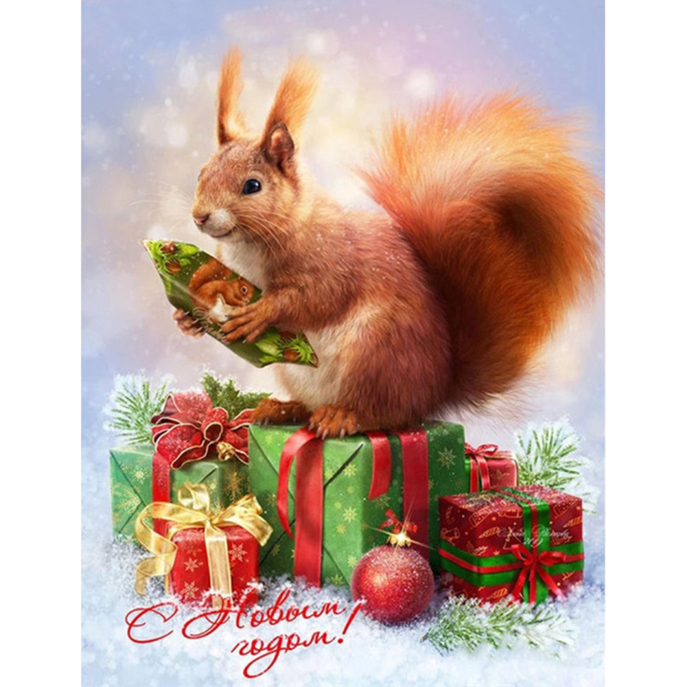 

Squirrel Gifts - Round Drill Diamond Painting - 30*40CM, 501 Original