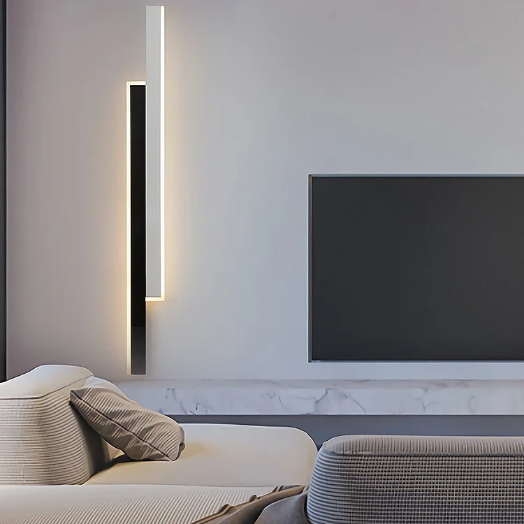 Nordic Minimalist Double Long Strip LED Wall Lamp for Living Room Bedside Aisle - Appledas