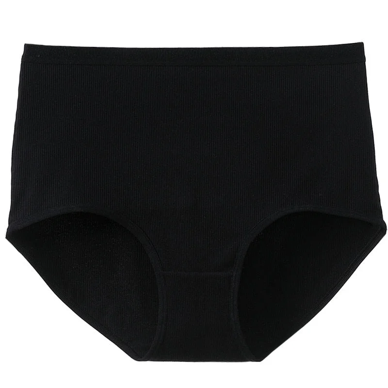 High Waist Panties For Women Cotton Sexy Seamless Briefs Underwear Solid Body Shaper Breathable Comfort Female Intimates Fashion