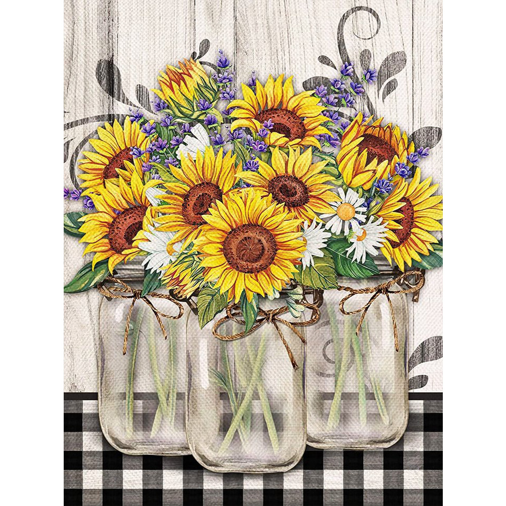 

(Multi-Size) Flower - Round/Square Drill Diamond Painting, Round diamond 30*40cm, 501 Original