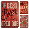 [US Local Warehouse]3PCS Beer Word - Vintage Metal Signs Set - 30*40cm