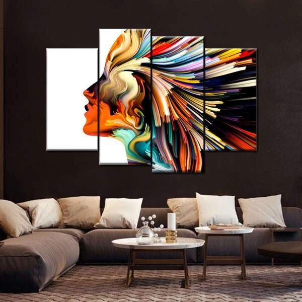Profile Colors Multi Panel Canvas Wall Art - vzzhome