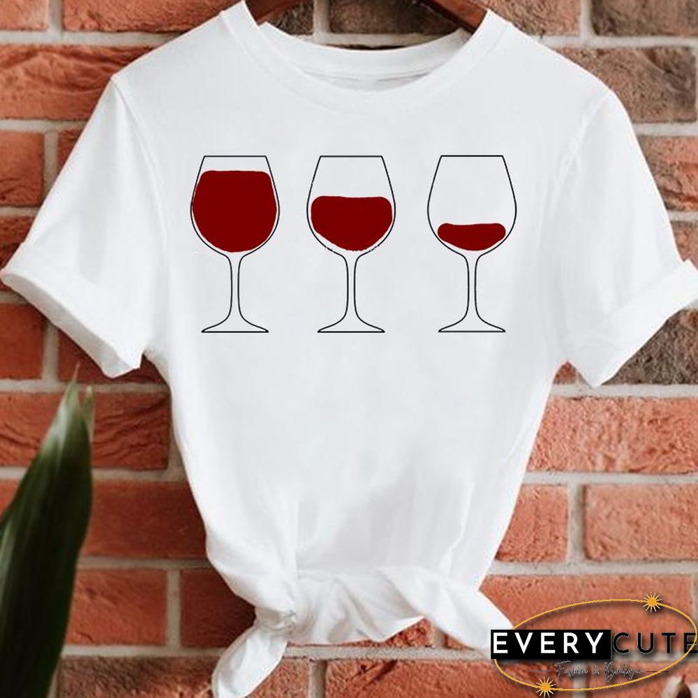 Women Lady Short Sleeve T-Shirts Print Tee Fashion Summer Clothes Female Style New 90S Trend Tshirt Top Graphic T-Shirt