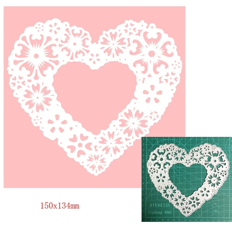 2021 New Craft Dies Heart Frame Metal Cutting Dies Cut Die Mold Decoration Scrapbook Dies Knife Mould Blade Punch Stencils Dies