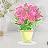 >SALE<DIY Diamonds Painting Ornaments Handmade Acrylic Flower(Pink Tulip)
