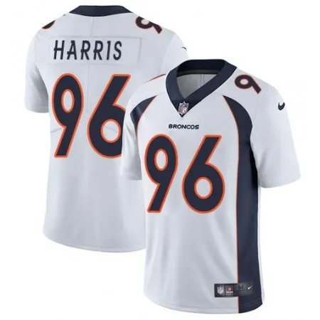 Men's Denver Broncos  #96 Shelby Harris White Vapor Untouchable Limited Stitched Jersey