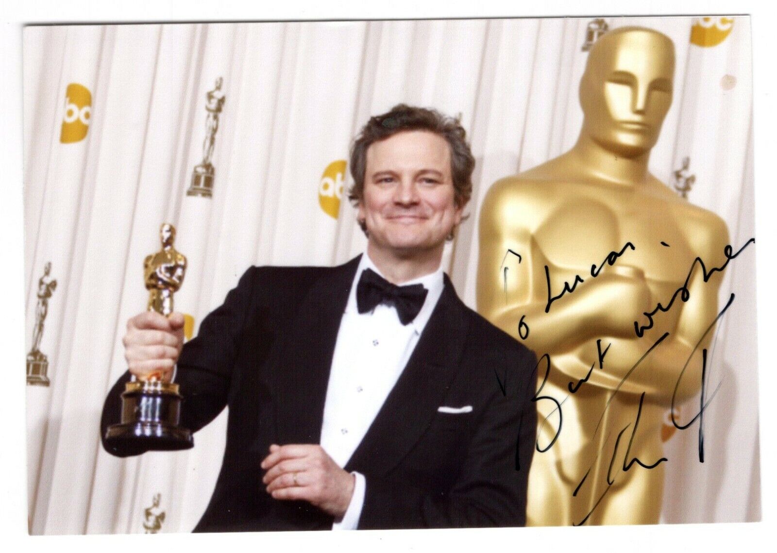 Colin Firth Actor Hand Signed Autograph 3.5 x 5 Photo Poster painting