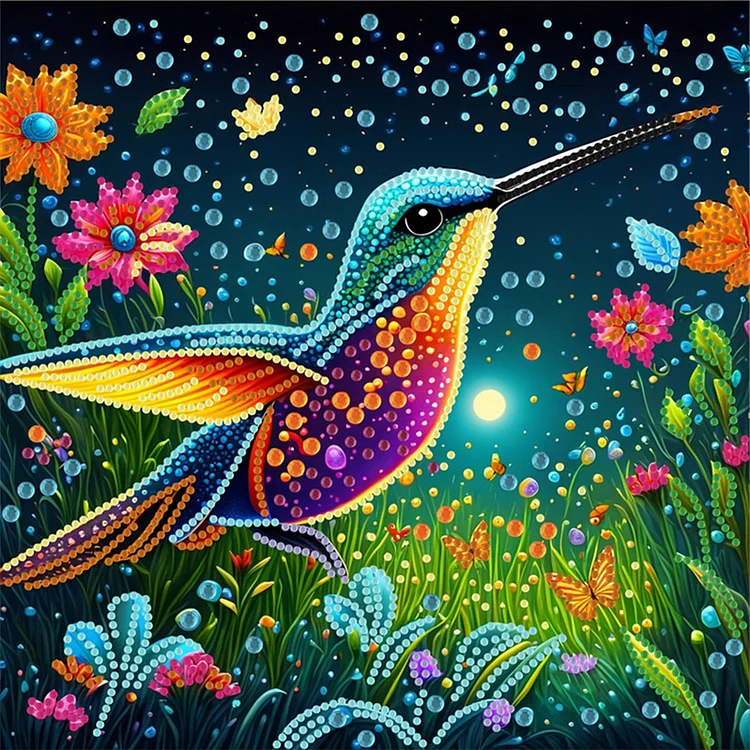 Hummingbird - Partial Drill - Special Diamond Painting(30*30cm)