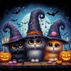 Halloween Cat-11CT Stamped Cross Stitch 40*40cm/15.75*15.75in