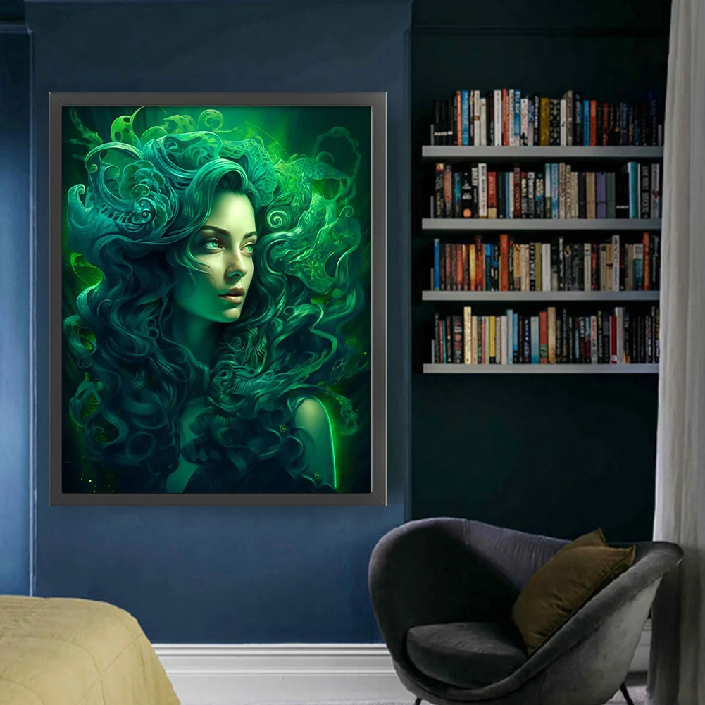 11CT Full Stamped Cross Stitch - Girl(Canvas|50*60CM)