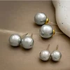 Elegant Grey Pearl Graceful Earrings