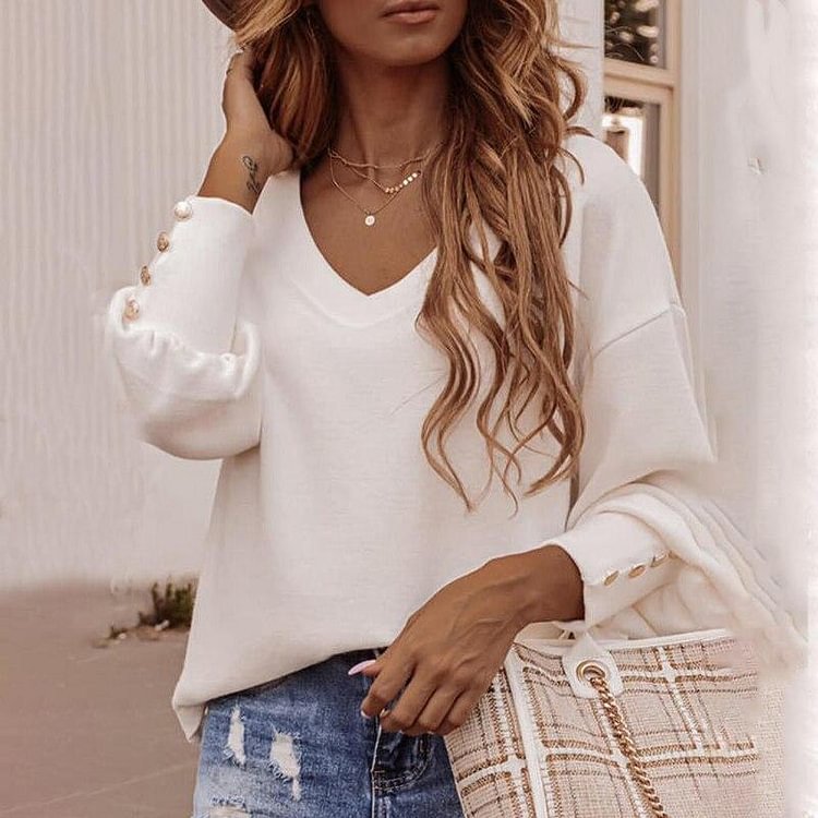 Women Blouse Elegant Office Shirt Ladies Work White Shirts Blouses V-Neck Tunic Blusas Solid Tops Chemiser Mujer Plus Size 3XL - Shop Trendy Women's Fashion | TeeYours